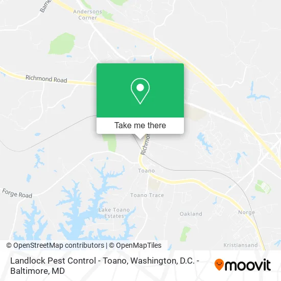 Landlock Pest Control - Toano map