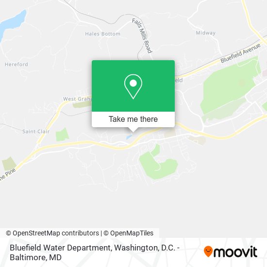 Bluefield Water Department map