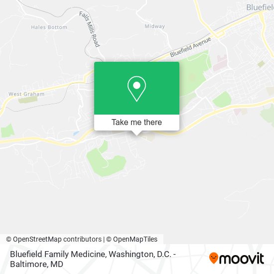 Bluefield Family Medicine map