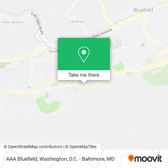 AAA Bluefield map