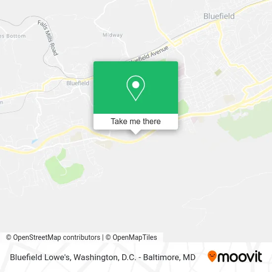 Bluefield Lowe's map