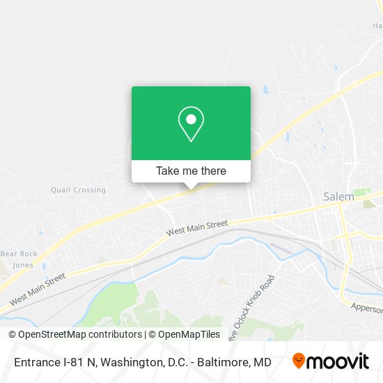 Entrance I-81 N map