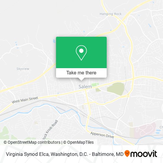 Virginia Synod Elca map