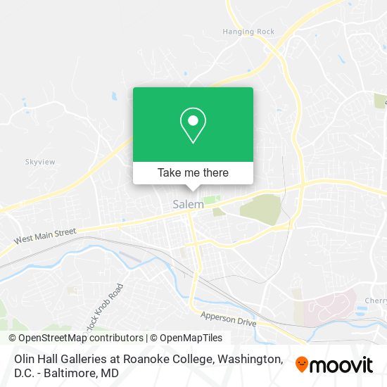 Mapa de Olin Hall Galleries at Roanoke College