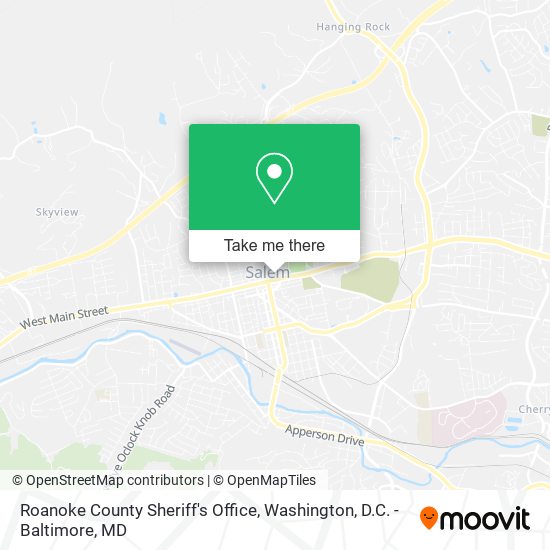 Roanoke County Sheriff's Office map