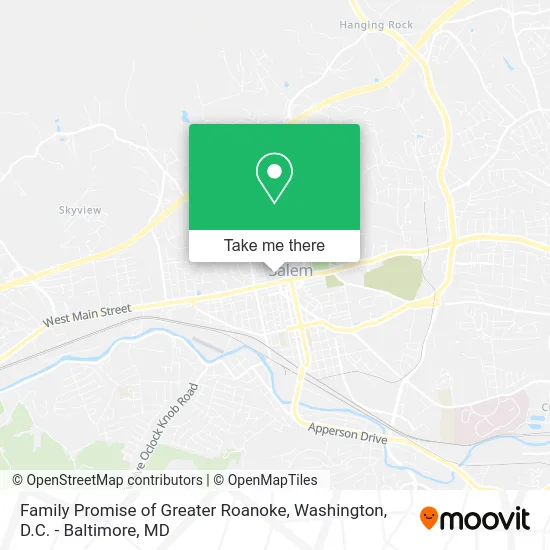 Family Promise of Greater Roanoke map