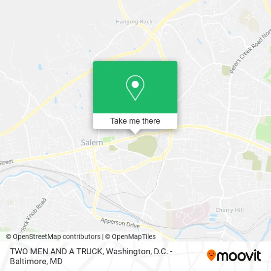 TWO MEN AND A TRUCK map