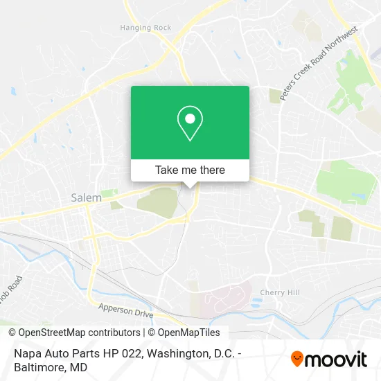 Napa Auto Parts HP 022 map