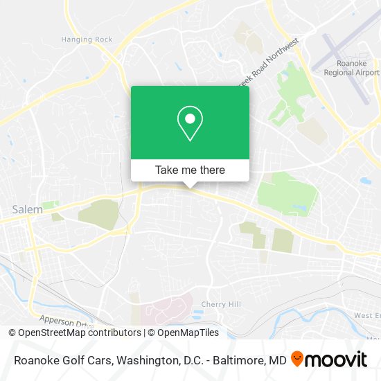 Mapa de Roanoke Golf Cars