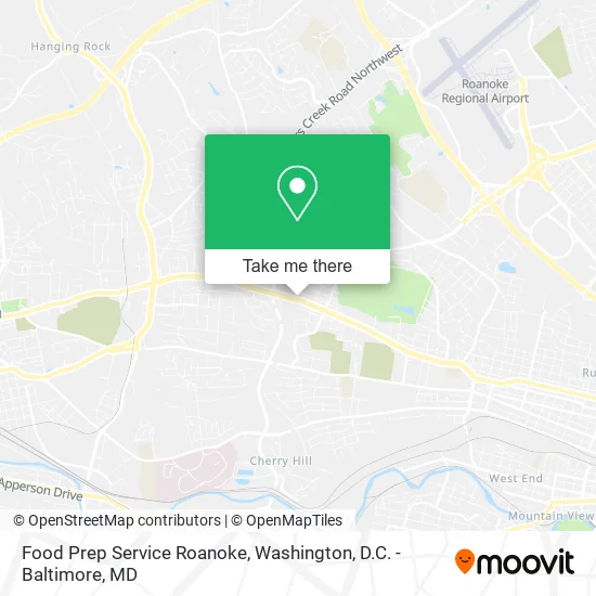 Food Prep Service Roanoke map