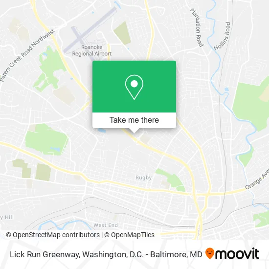 Mapa de Lick Run Greenway