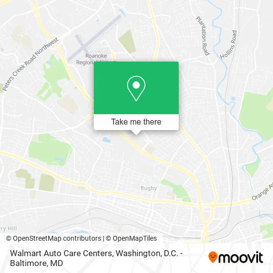 Walmart Auto Care Centers map