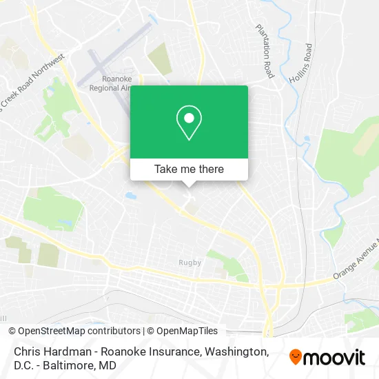 Mapa de Chris Hardman - Roanoke Insurance