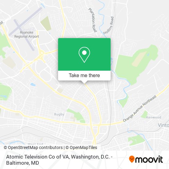 Atomic Television Co of VA map