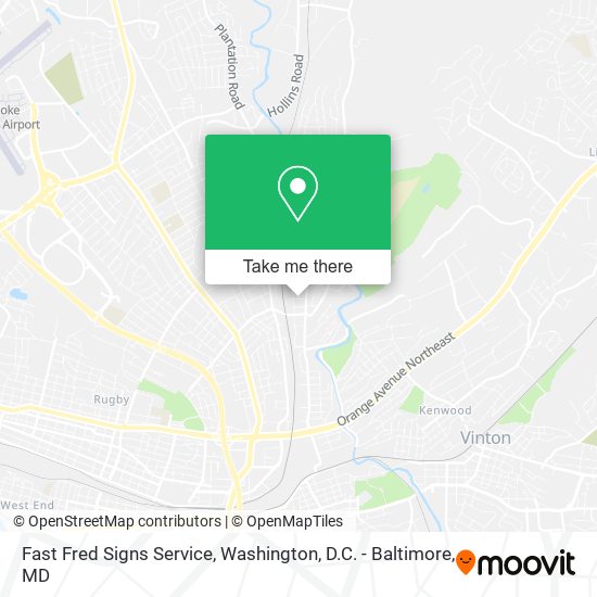 Fast Fred Signs Service map