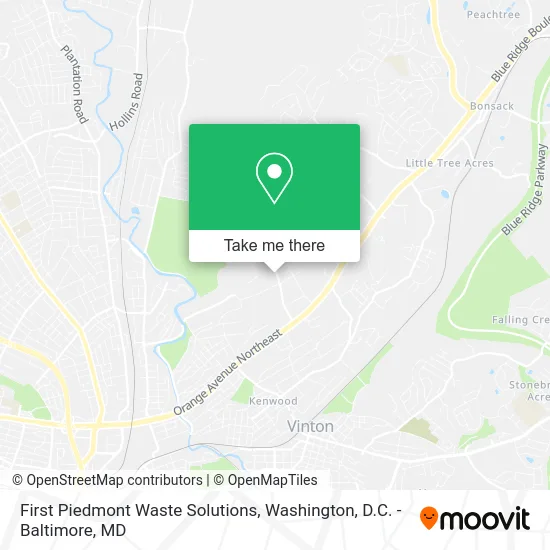 First Piedmont Waste Solutions map