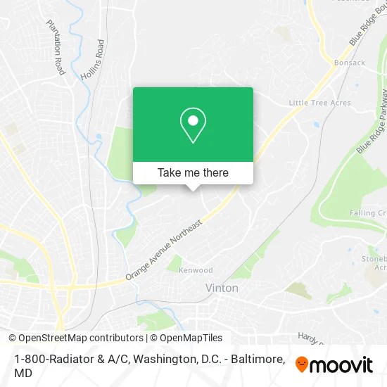 1-800-Radiator & A/C map