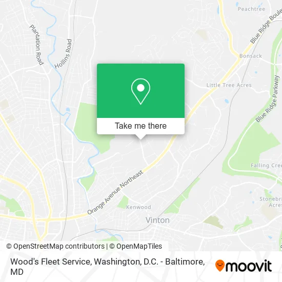 Mapa de Wood's Fleet Service