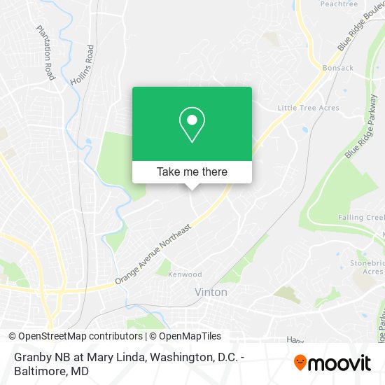 Mapa de Granby NB at Mary Linda