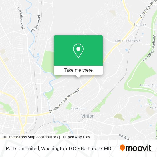 Parts Unlimited map