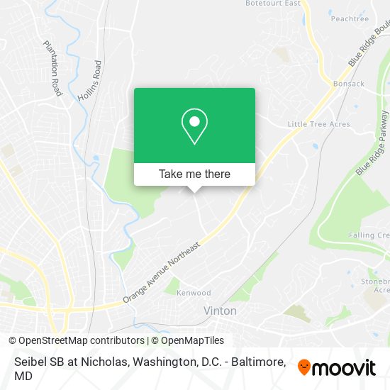 Seibel SB at Nicholas map