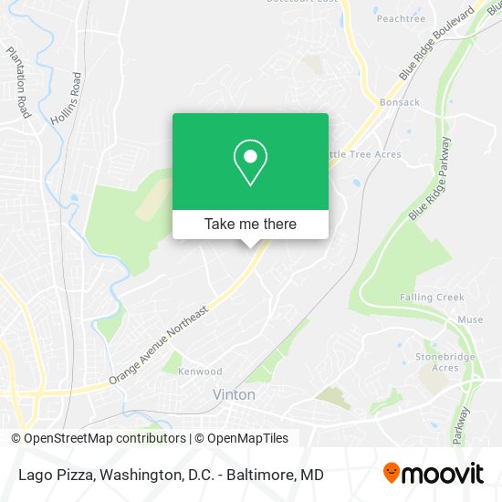 Lago Pizza map