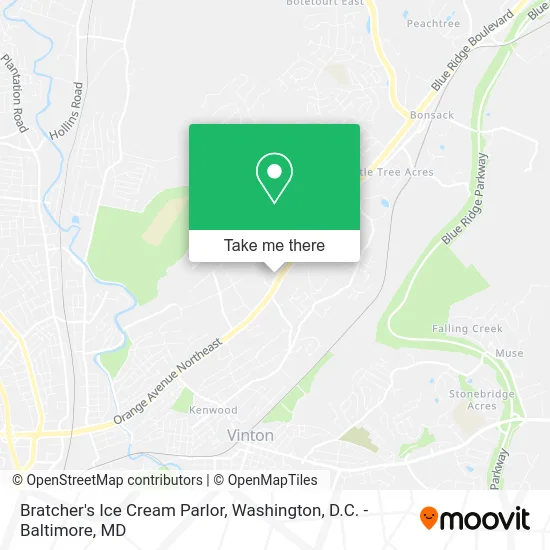 Bratcher's Ice Cream Parlor map