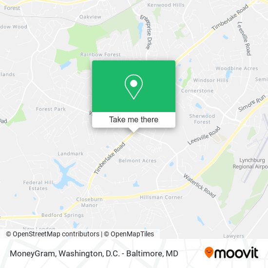 Mapa de MoneyGram