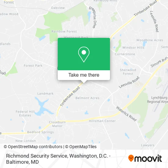 Richmond Security Service map