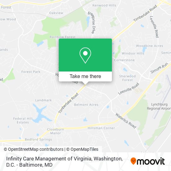 Mapa de Infinity Care Management of Virginia