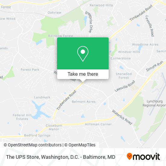 The UPS Store map