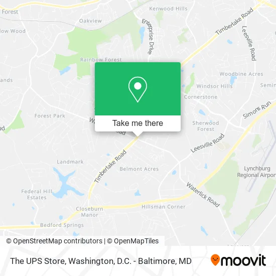 The UPS Store map