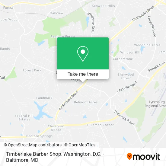 Timberlake Barber Shop map