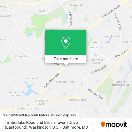 Timberlake Road and Brush Tavern Drive (Eastbound) map