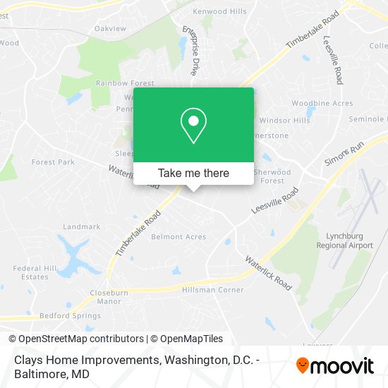 Clays Home Improvements map