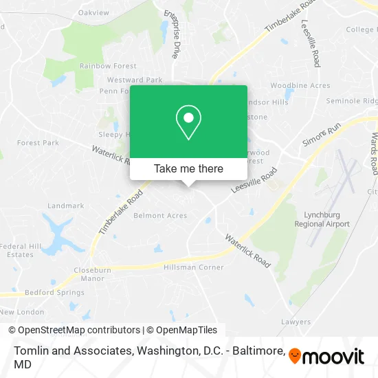 Tomlin and Associates map