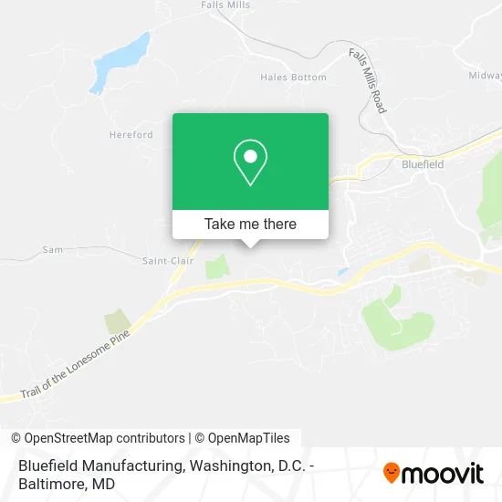 Bluefield Manufacturing map