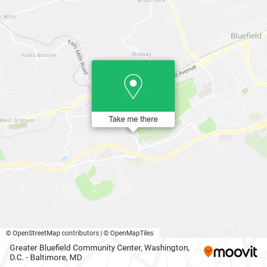 Greater Bluefield Community Center map