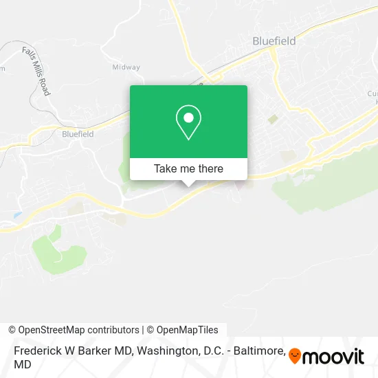 Frederick W Barker MD map