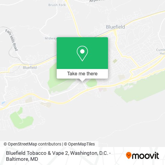Mapa de Bluefield Tobacco & Vape 2