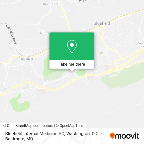 Bluefield Internal Medicine PC map