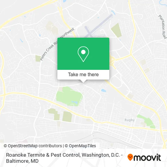 Roanoke Termite & Pest Control map