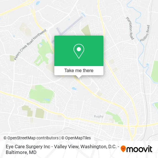 Eye Care Surgery Inc - Valley View map