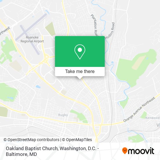 Oakland Baptist Church map