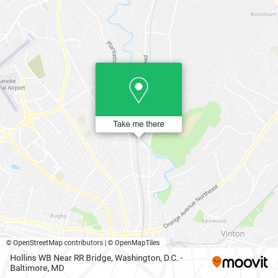 Mapa de Hollins WB Near RR Bridge