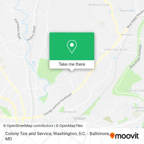 Colony Tire and Service map