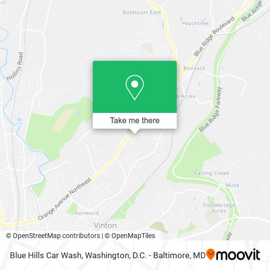Mapa de Blue Hills Car Wash