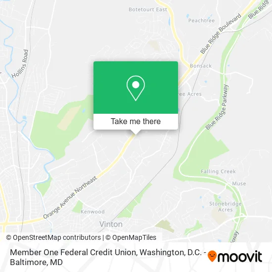 Member One Federal Credit Union map
