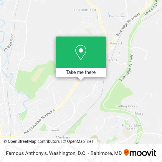 Famous Anthony's map