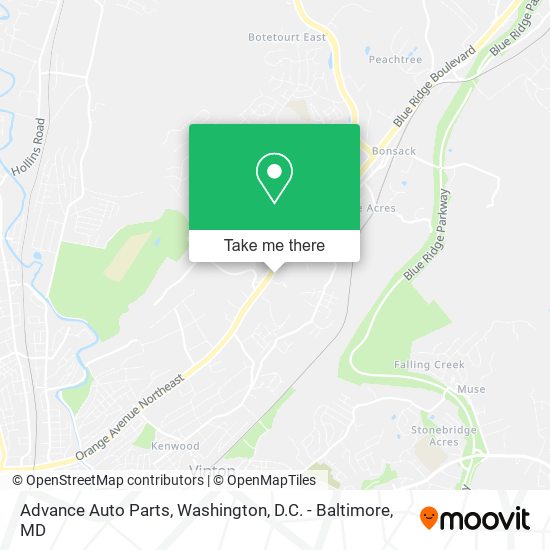 Mapa de Advance Auto Parts